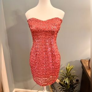 Vintage Trixxi Pink Sequin dress Size 3- cool girls wear vintage